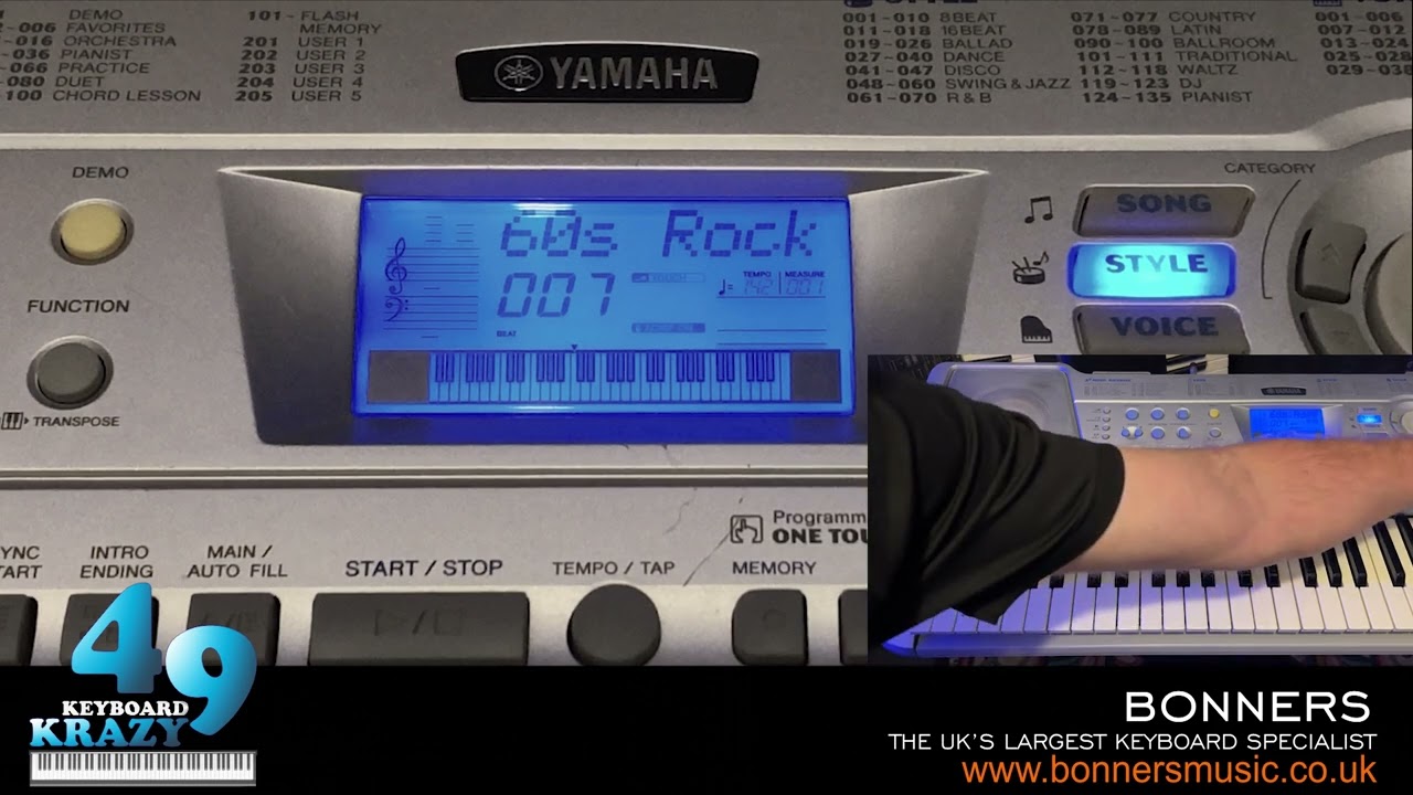 Yamaha PSR-290 Keyboard - 135 Accompaniment Styles Part 1/3