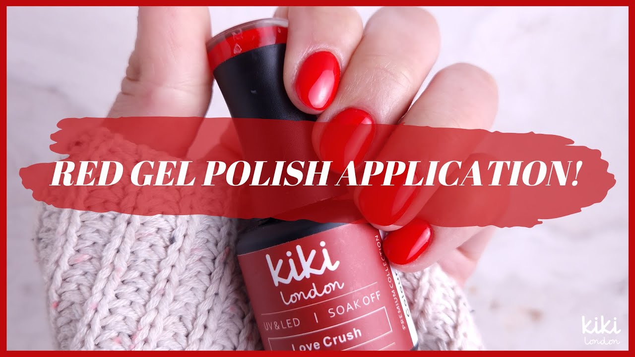 How To Infill Builder Gel With Kiki London Easy Build Up & How to apply Red Gel Polish!