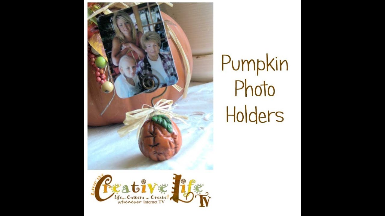 How to Make a Pumpkin Photo Holder from Polymer Clay by Linda Peterson