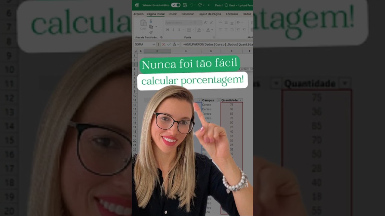 Nunca foi t&atilde;o f&aacute;cil calcular porcentagem no Excel! #planilhas #excel #porcentagem