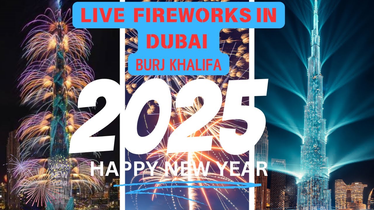 Dubai live fireworks from Burj Khalifa / Happy new year 2025