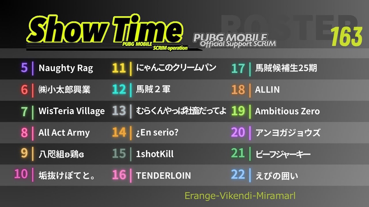 【PUBGモバイル】第163回 Show Time《神視点》│TikTok同時配信