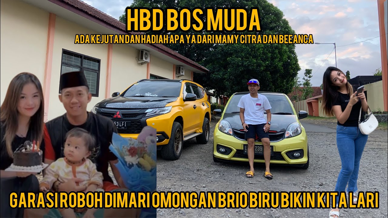 HBD BOS MUDA🥳‼️MAMY CITRA kasih kejutan hadiah apa ya⁉️ada BRIO BIRU YUKS kita lari😜
