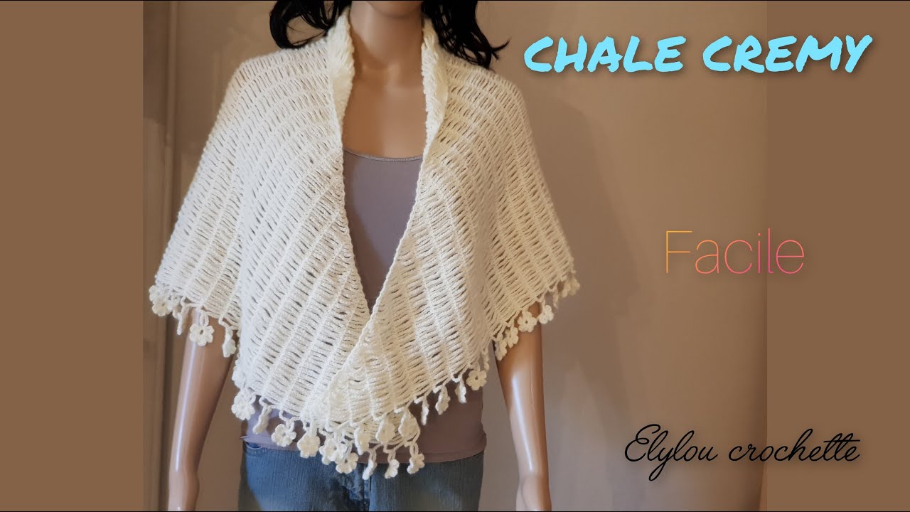 TUTO crochet : Comment faire un châle facile et original, toute taille !