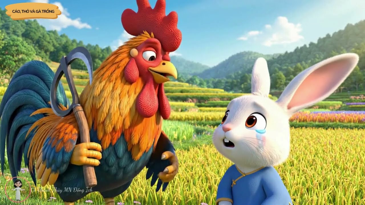 Truyện Cáo Thỏ và Gà Trống – Dạy bé biết giúp đỡ bạn