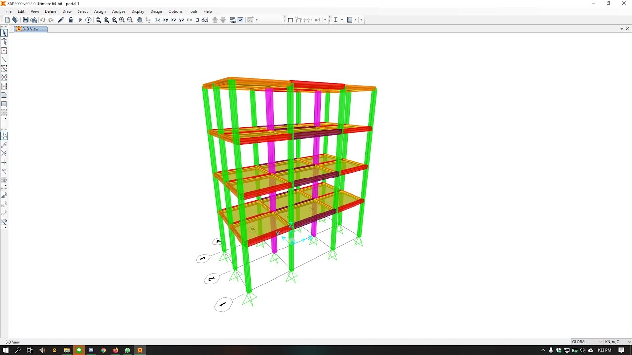 [TUTORIAL SAP2000] - 3D Portal (dari 0 hingga beban gempa)