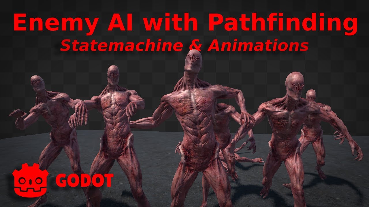 How to Make 3D Enemy AI in Godot 4 - Pathfinding, Attacking & Animations (State Machine Tutorial)