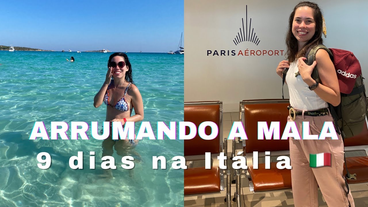 ARRUMANDO A MALA PARA VIAJAR NA EUROPA | Mala de 10 kg | Verão Europeu | Itália