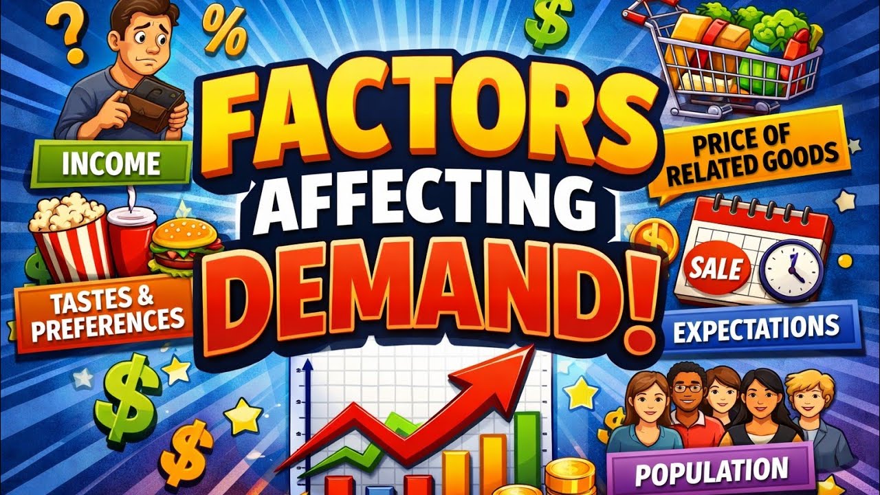 Demand & Factors affecting Demand for class XII, CUET, CA FOUNDATION