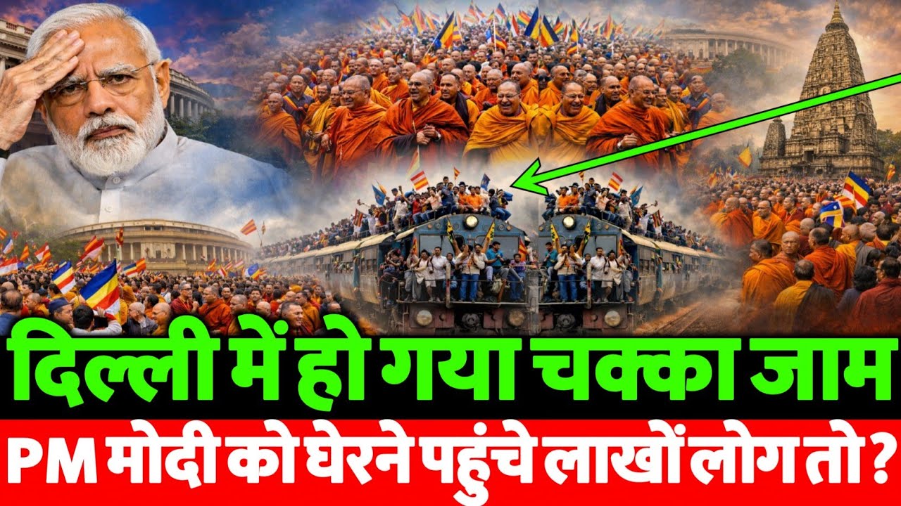 महाबोधि मंदिर को आज़ाद कराने लाखों लोग Tamil Nadu से ट्रेनें भरकर दिल्ली पहुंचे! कर दिया बड़ा ऐलान !