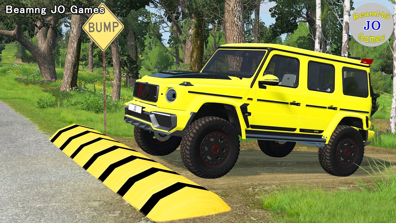 Cars vs Massive Speed Bumps # 542 – BeamNG JO Games