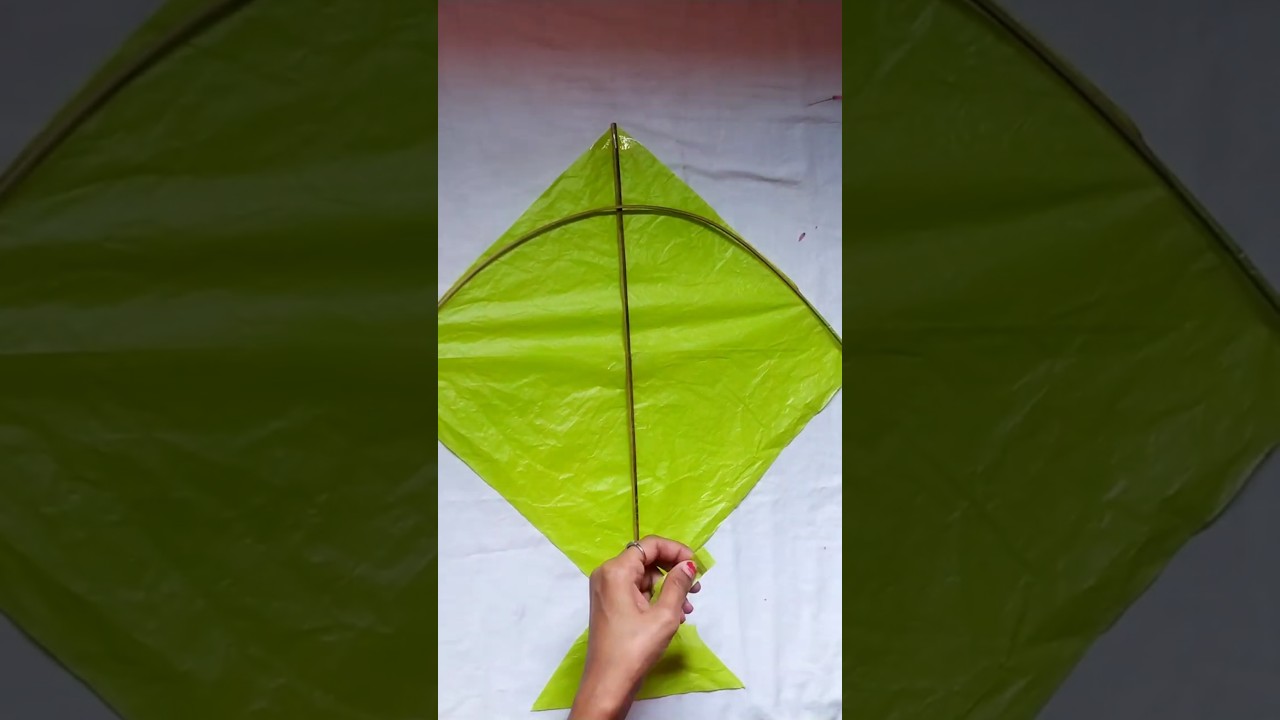 How to make kite from plastic bag 🪁 #shorts #trending #youtube