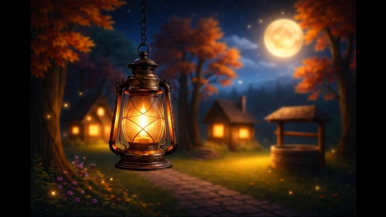Soothing Fall Night Music 🎵 Cozy Bedtime Music for Kids 🍂