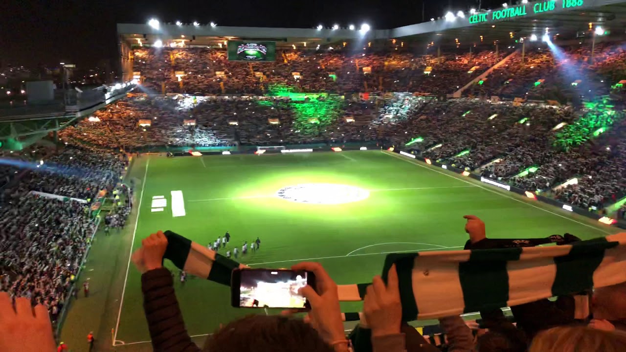 Celtic Vs Valencia 14/2/19 Pre-Match Light Show (4K)