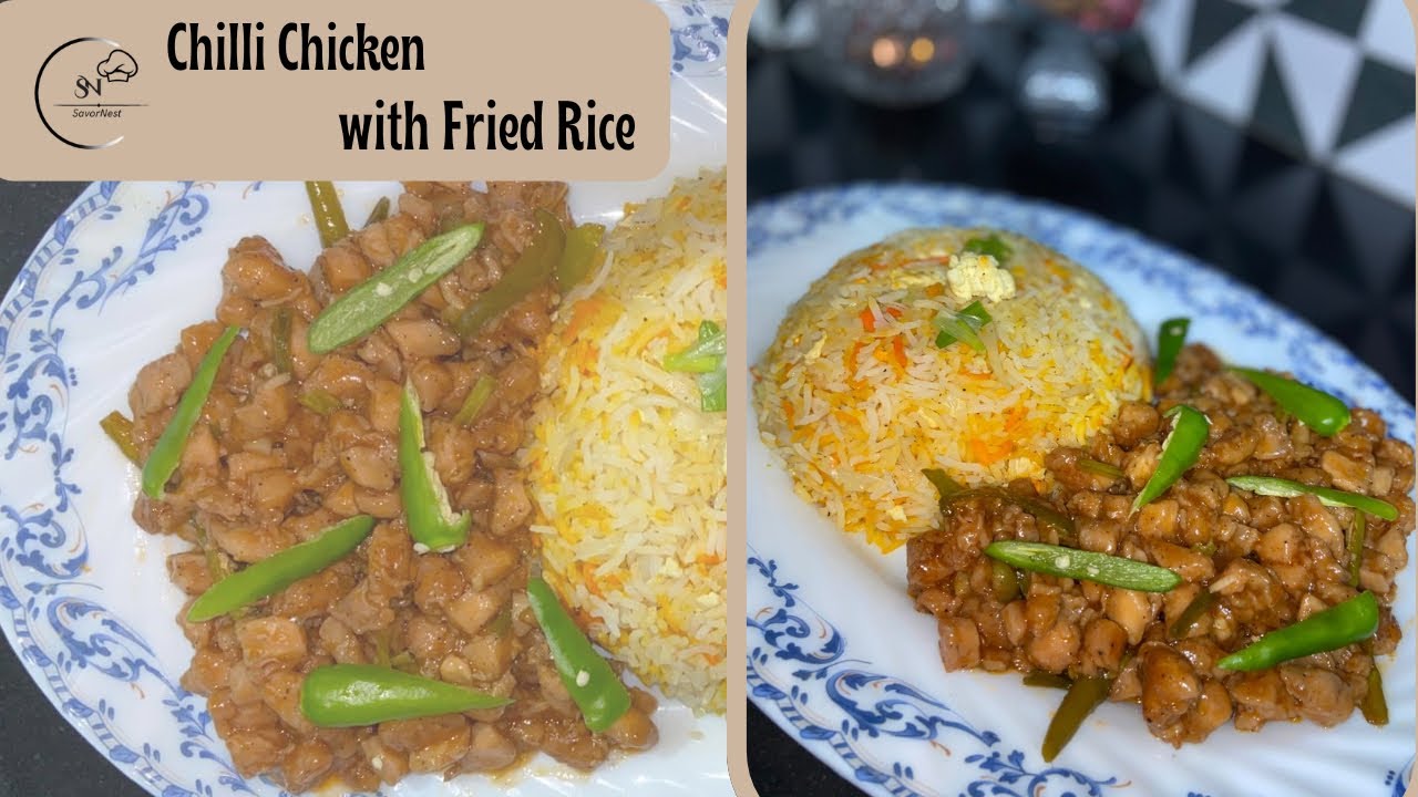 Chilli Chicken with Fried Rice by SavorNest