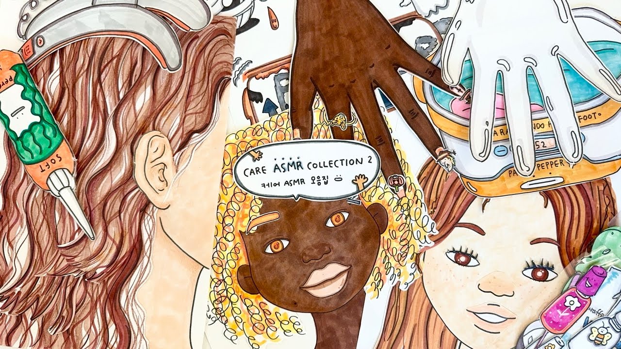 [🚀paper ASMR] 케어 모음집 | 미용실, 마사지, 네일, 파라핀 케어 | CARE COLLECTION | Nail, Massage, Hair, Relaxing Care