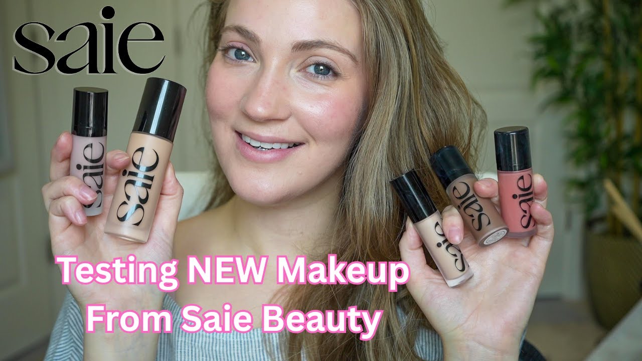 Full Face of Saie Beauty: Dew Bronze, Slip Tint Foundation & More | Natural Dewy Makeup Look