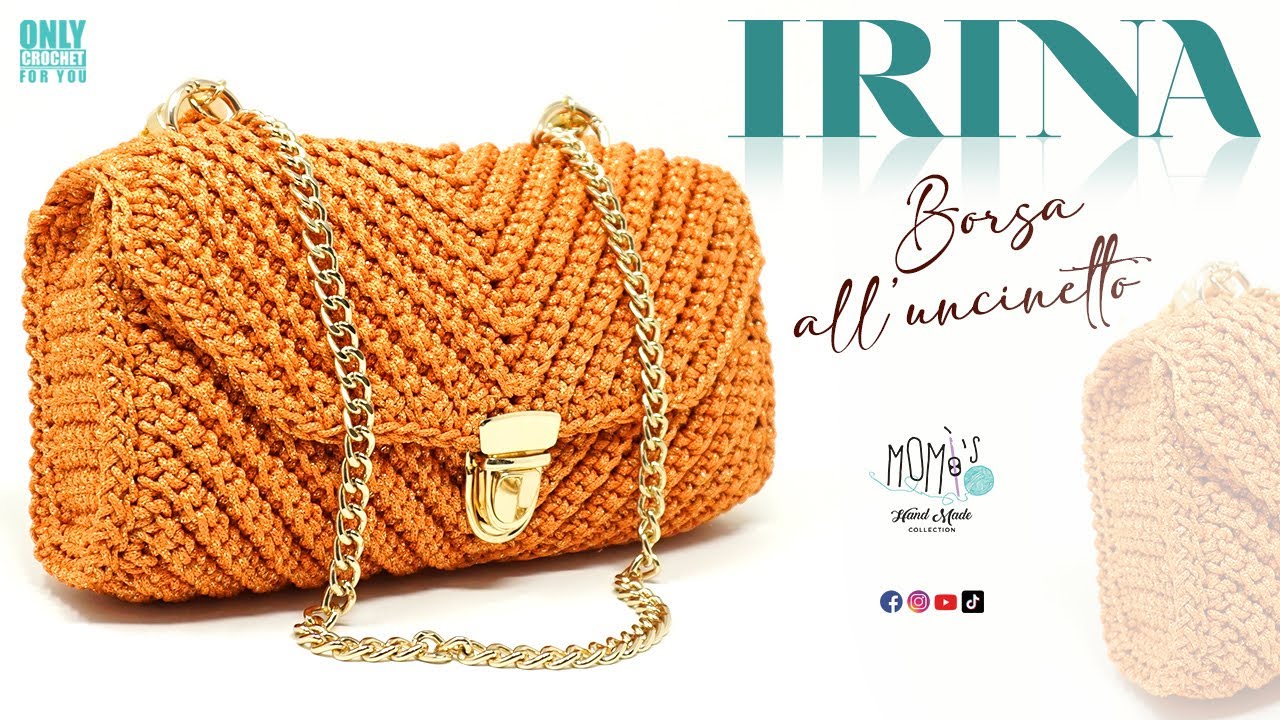 TUTORIAL BORSA UNCINETTO IRINA || CROCHET CLUTCH BAG 🌻@Momì's #tutorial #clutch #crochet