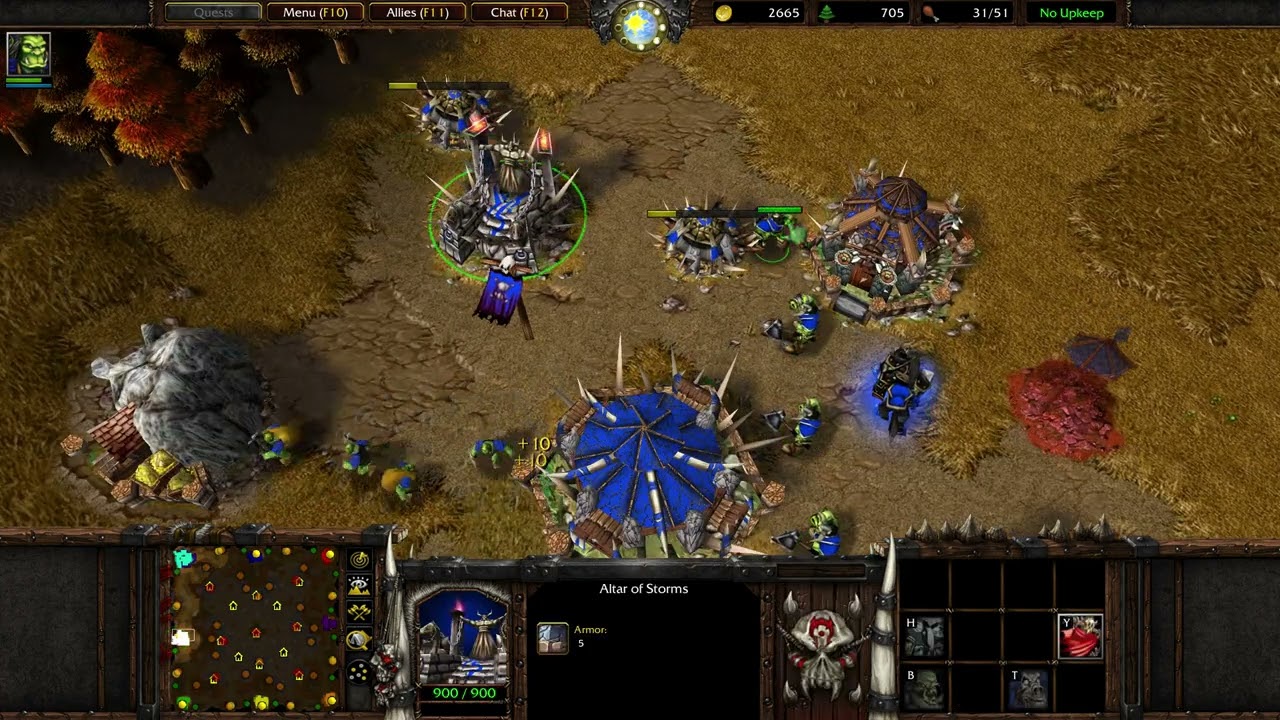 Warcraft 3: Undead and orcs vs All