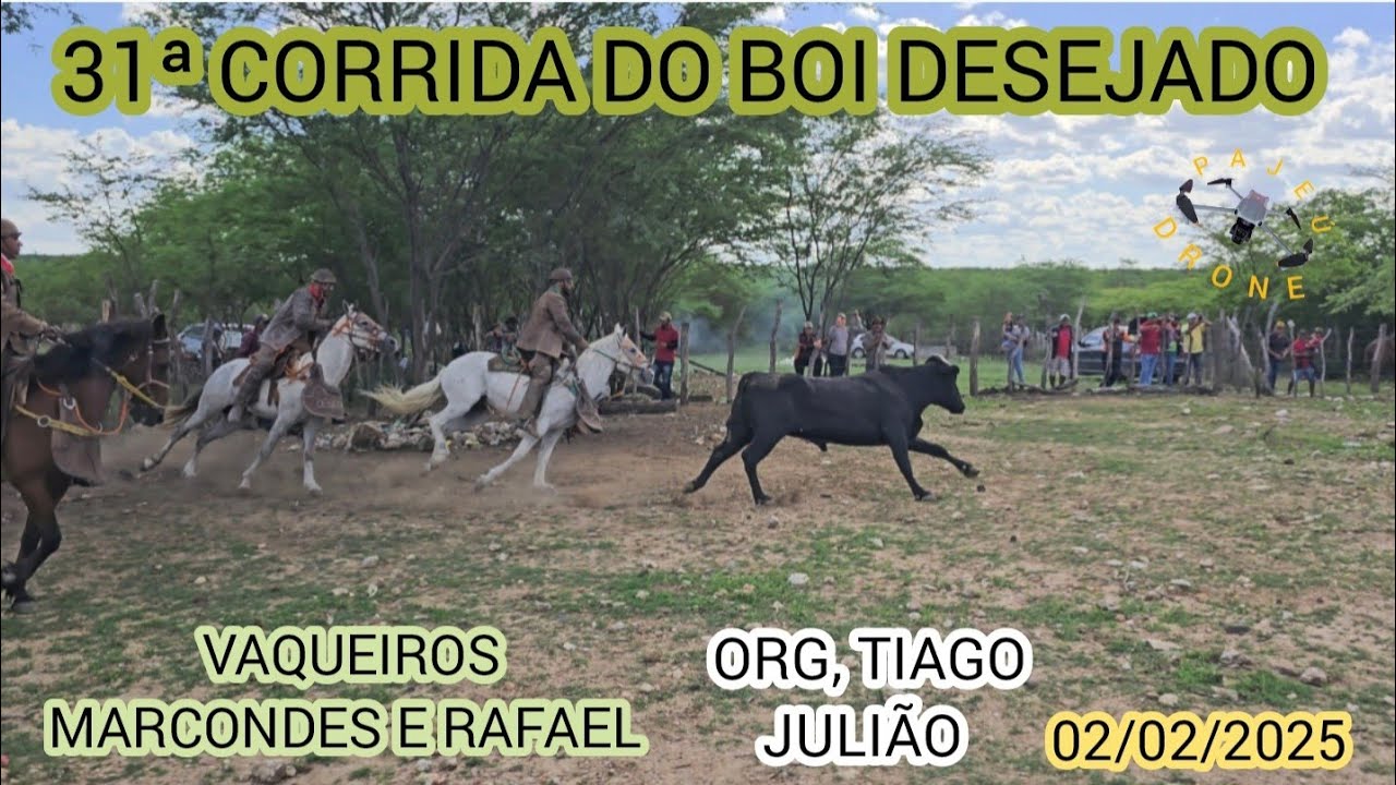 (DRONE)31ªCORRIDA DO BOI DESEJADO NO CURRAL DO SAUDOSO RÓDÃO JULIÃO TUPANATINGA-PE ORG. TIAGO JULIÃO