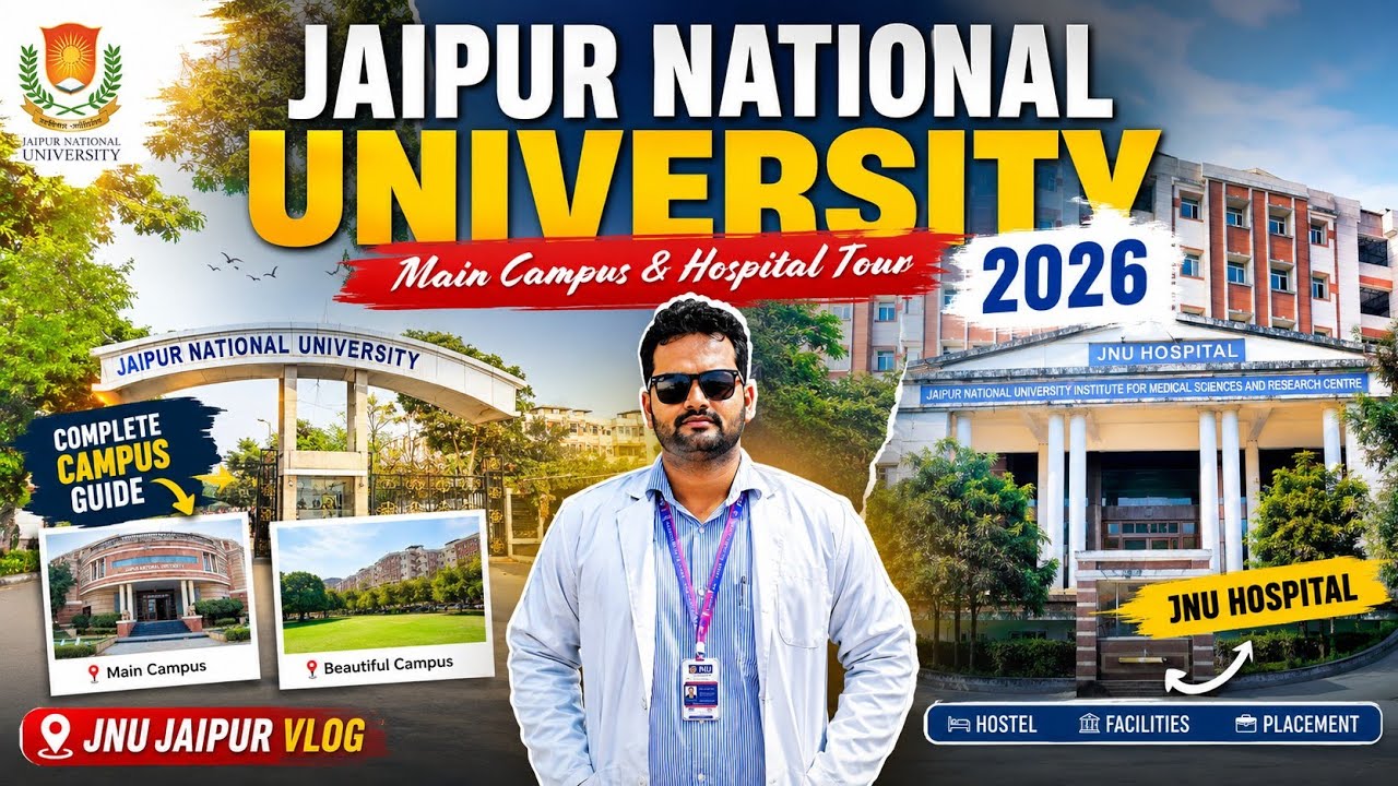 Jaipur National University Main Campus & Hospital Tour 2026 | JNU Jaipur Vlog 🎒
