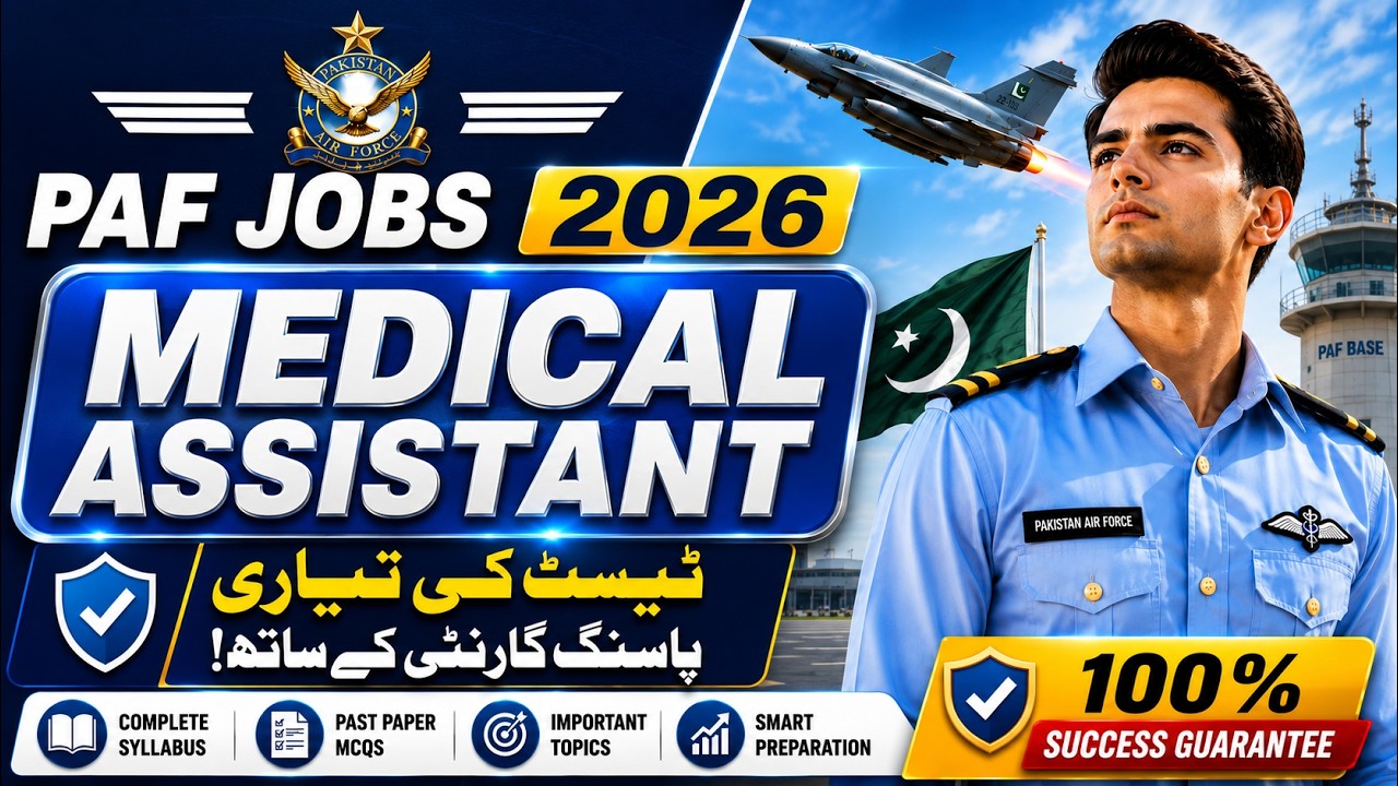 PAF Medical Assistant Jobs 2026| PAF Medical Assistant Test Preparation |PAF Airman Jobs 2026