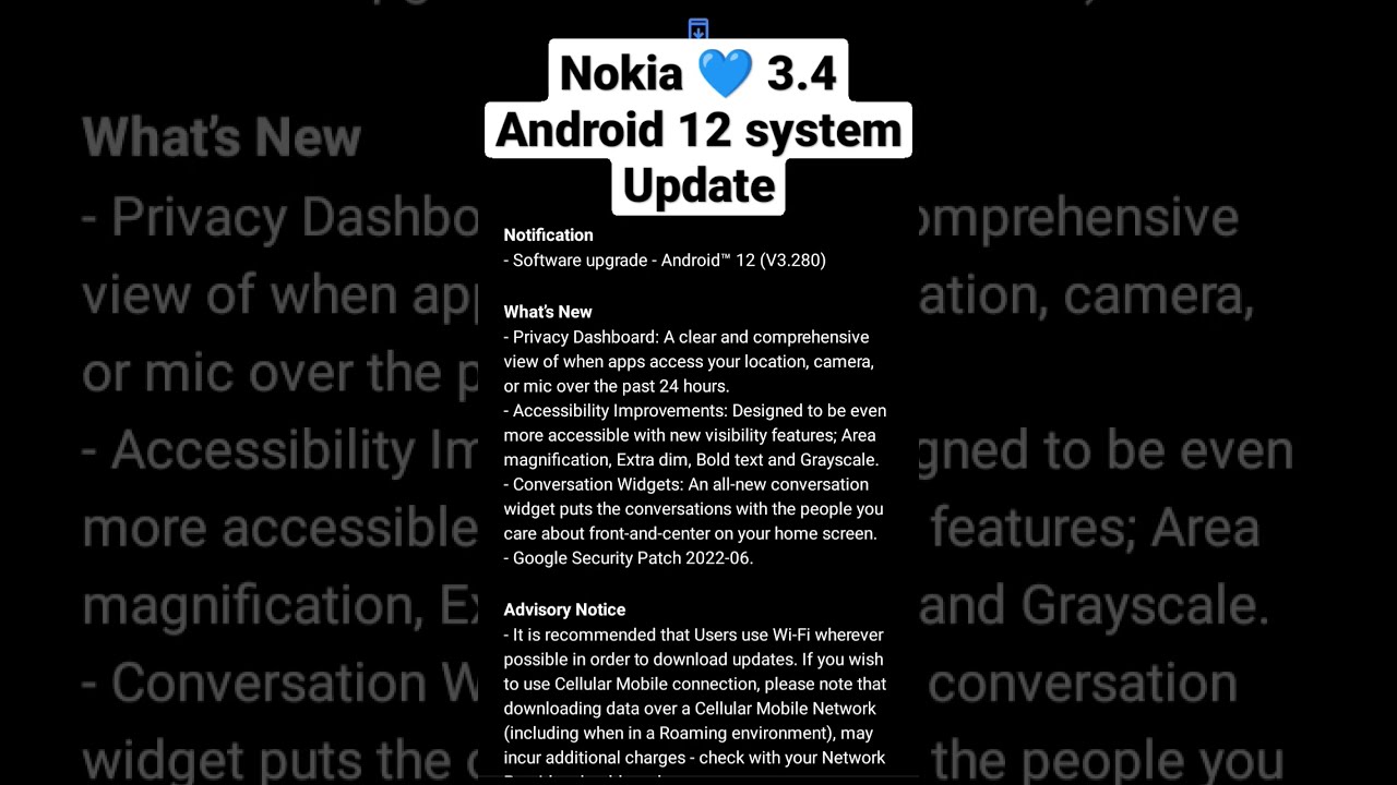 Nokia 3.4 Android 12 update