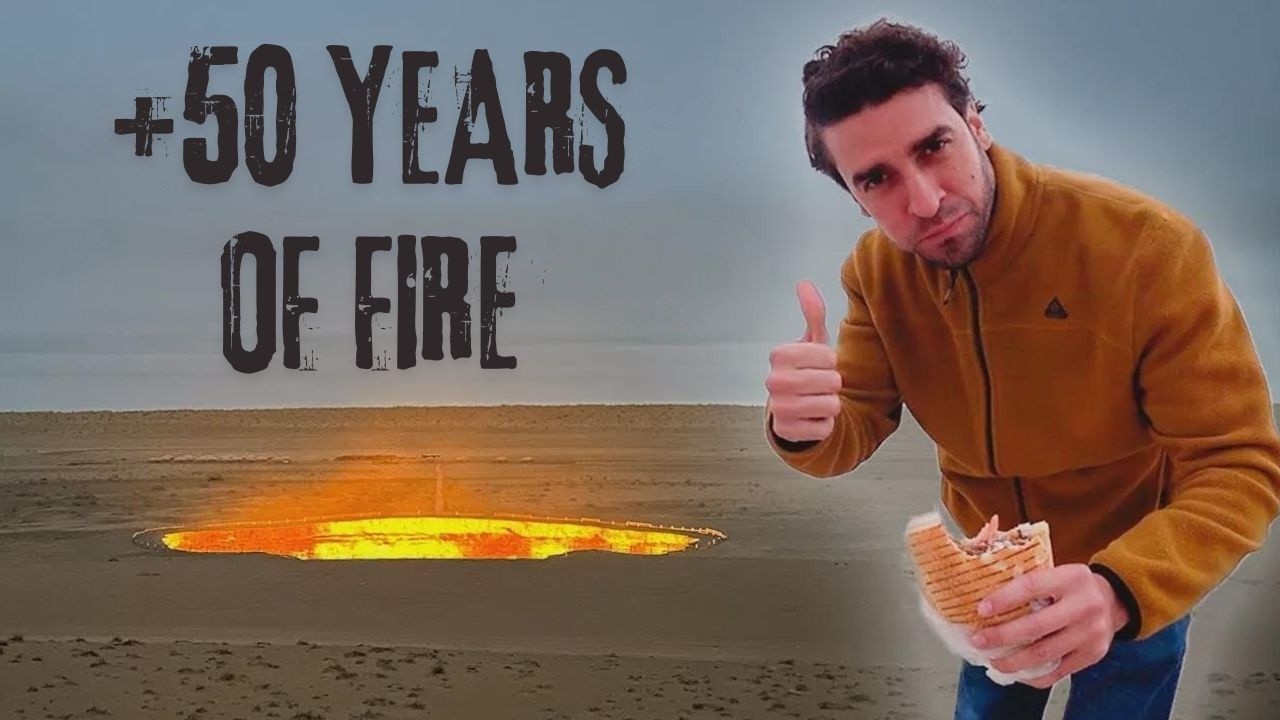 Trying the Best Kebab at the Russian Bazaar & Visiting the World's Only Burning Soviet Crater