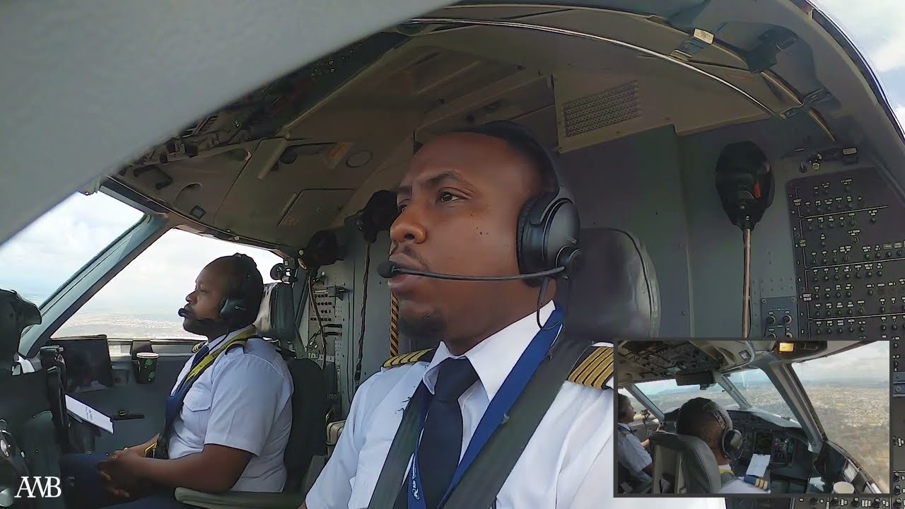 Takeoff and Landing with Voice Dar es Salaam - Dodoma Dash8 Q400