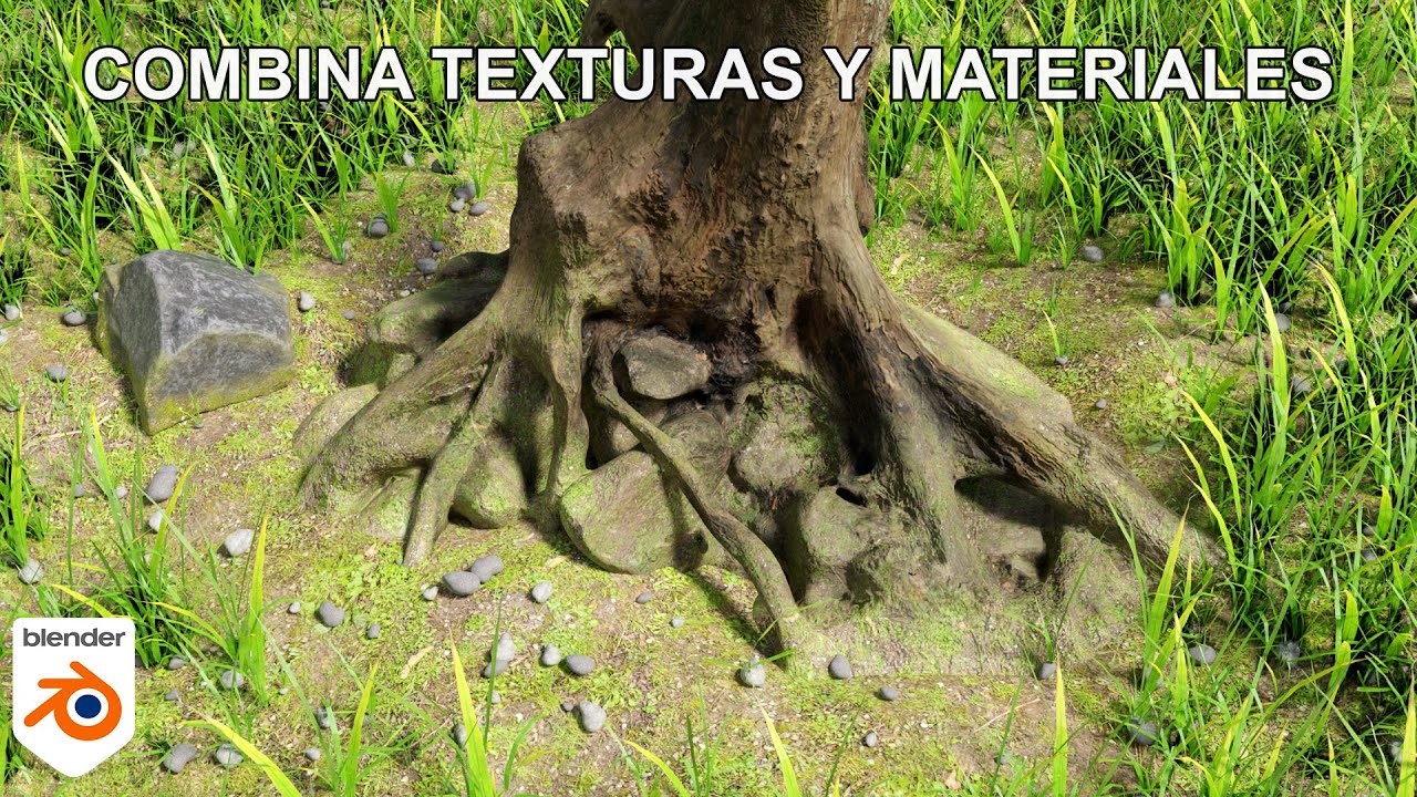 Como Combinar Texturas y materiales en BLENDER Tutorial Español