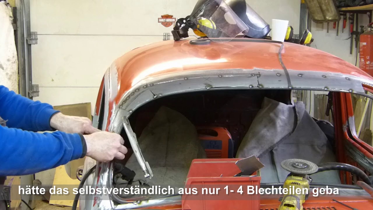 VW Käfer Teil 9,bekommt kleinere Frontscheibe.VW beetle  gets the small windshield from  split