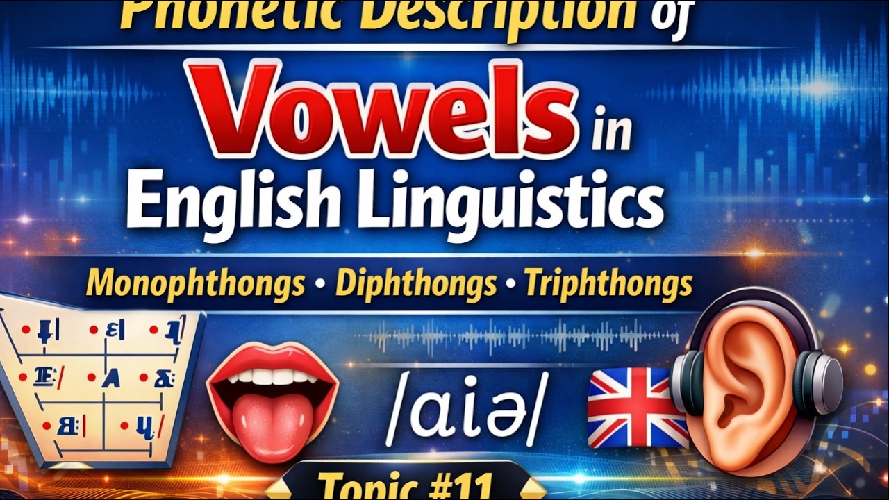 Phonetic Description of  Vowels in English Linguistics | Monothongs Diphthongs and Triphthongs |