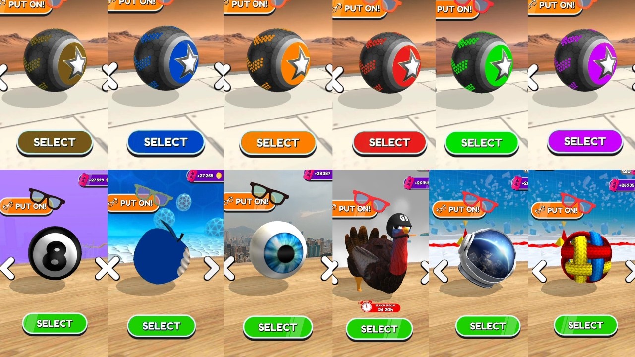 Going Ball Android/Ios Gameplay All color Arrow Star Ball &All Balls Super SpeedRun Race Compilation