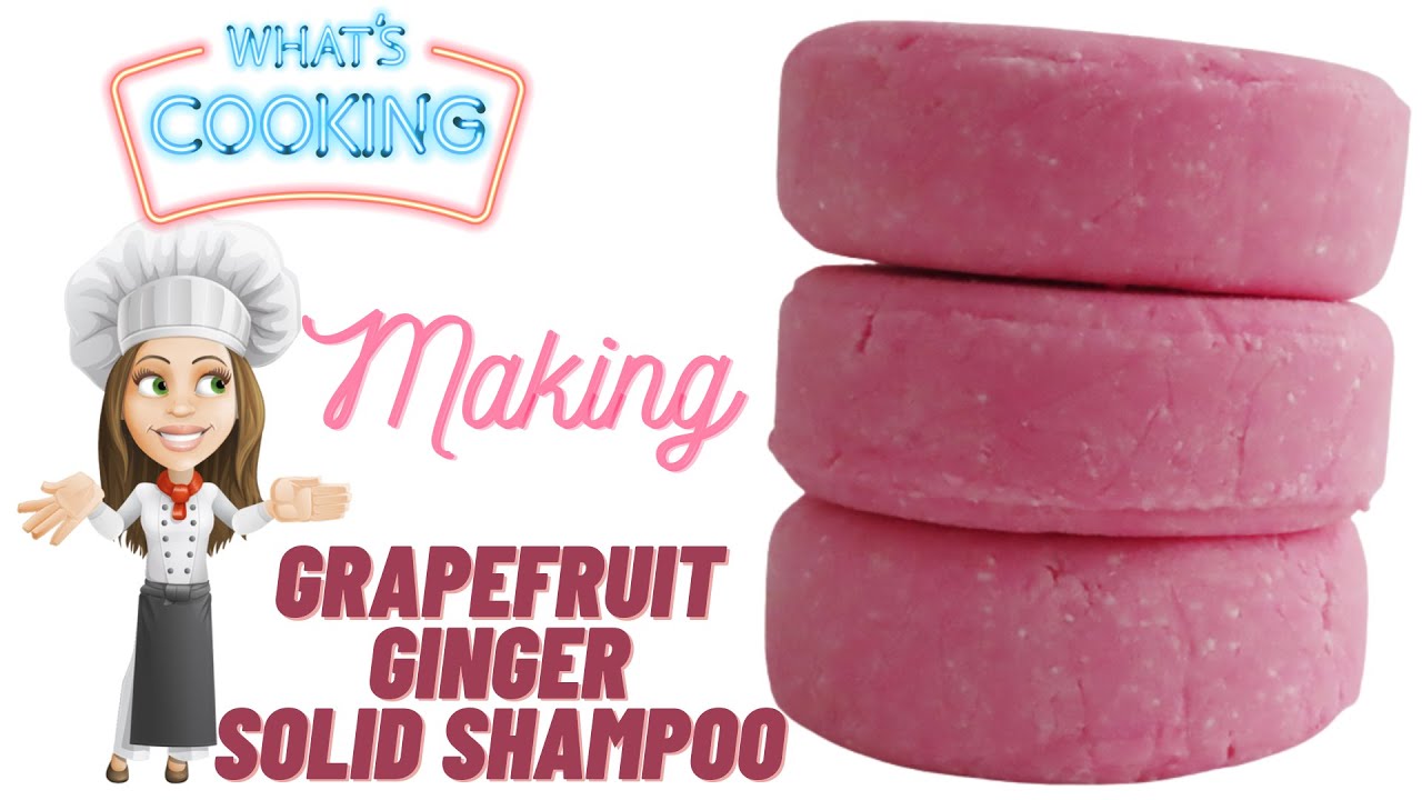 Making Grapefruit Solid Shampoo Bars
