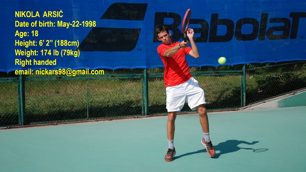 Nikola Arsić college Tennis recruiting video Fall 2017