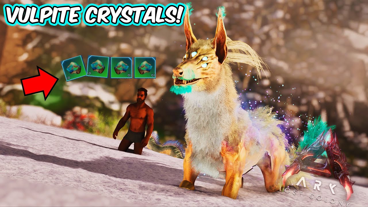 How To Get VULPITE CRYSTALS In Ark Lost Colony!