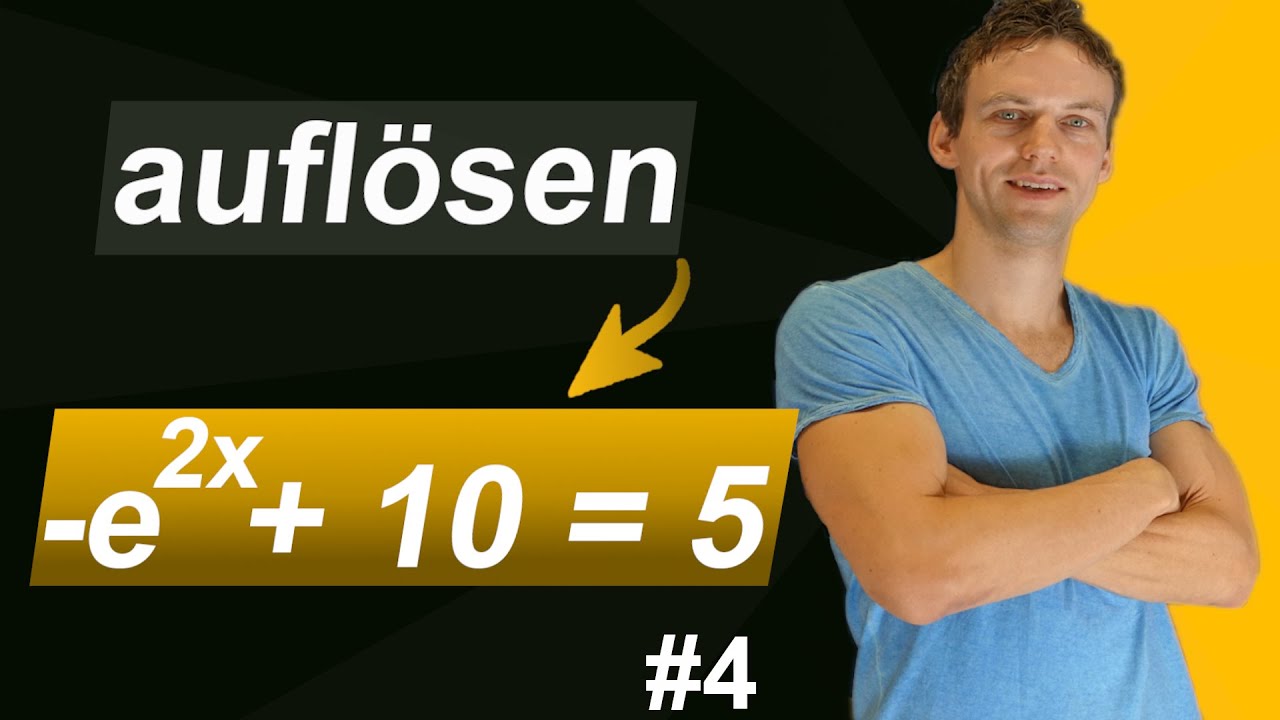 e-Funktion nach x auflösen - mit ln | Exponentialgleichung lösen | Aufgaben mit Lösung | Teil 1 | #4
