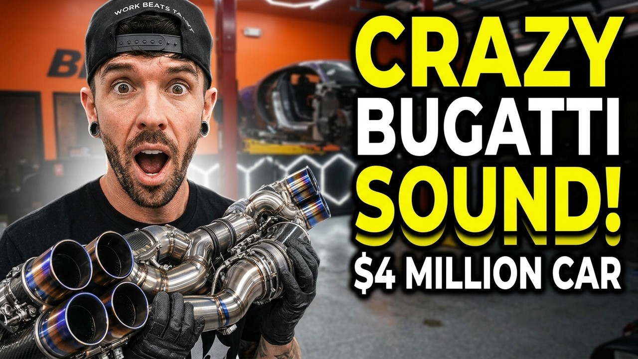 CUSTOM EXHAUST ON A $4 MILLION BUGATTI CHIRON | CRAZY SOUND