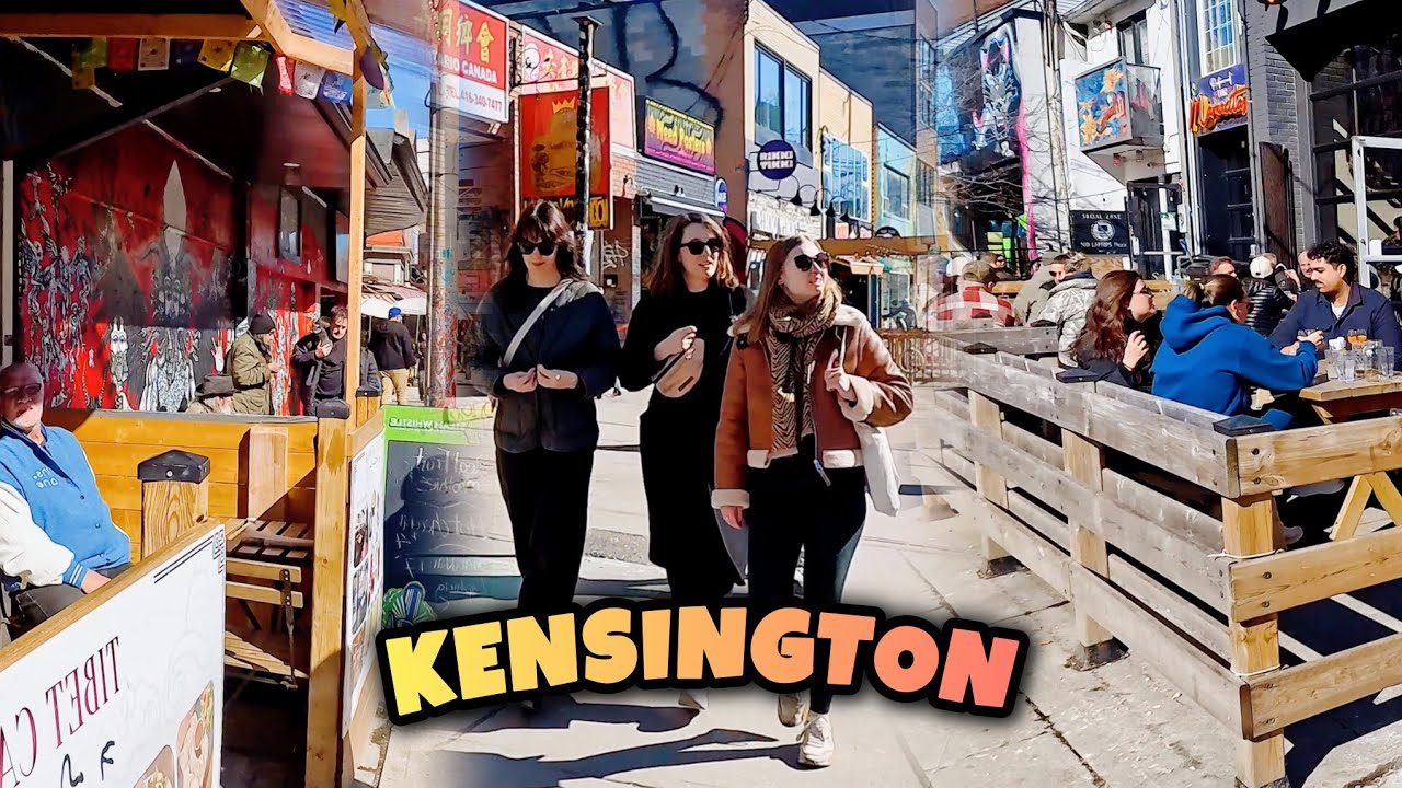 Kensington Market Toronto Walk 🇨🇦| Real Street Life Downtown Walking Tour, Canada 4K