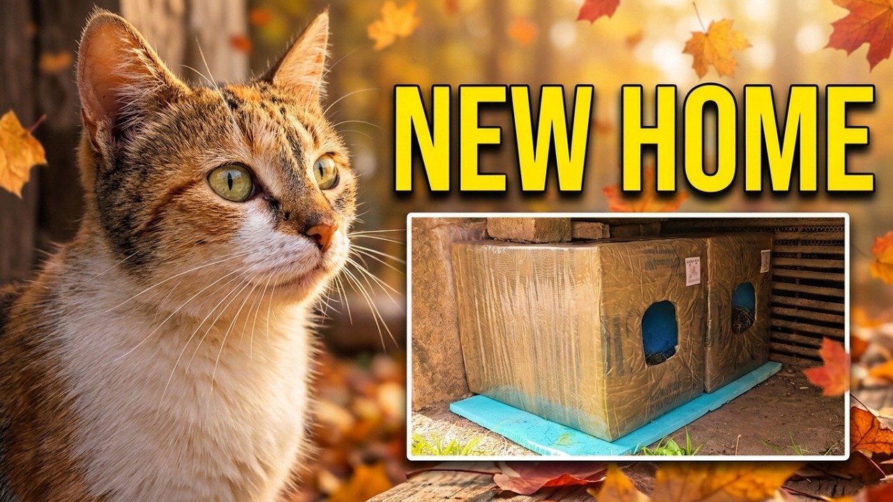 Pregnant Cats Can’t Believe Their Eyes – Two Cozy, Warm Shelters Just for Them! | Love Street Cats