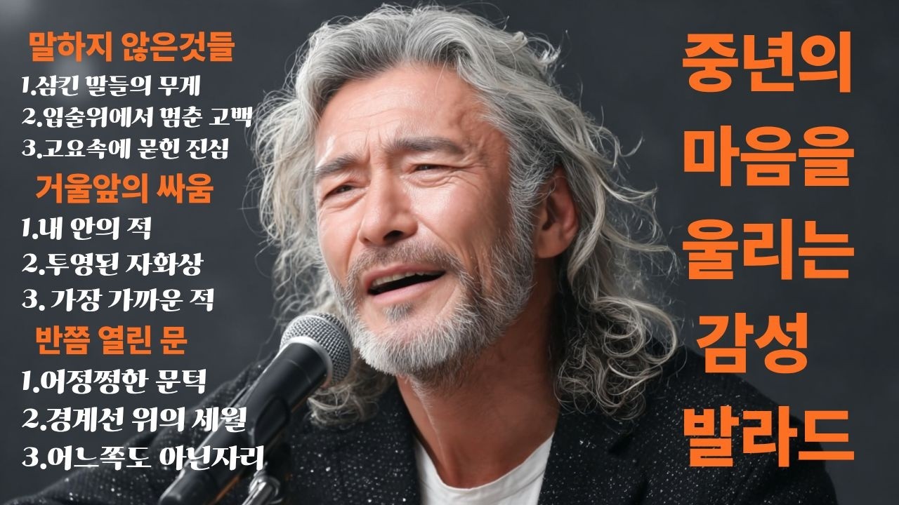 🧋저음의 중독성 목소리 너무 좋아  지나온 인생의 애닳픈 이야기!  애절한 발라드 중년을 위로하는 노래
