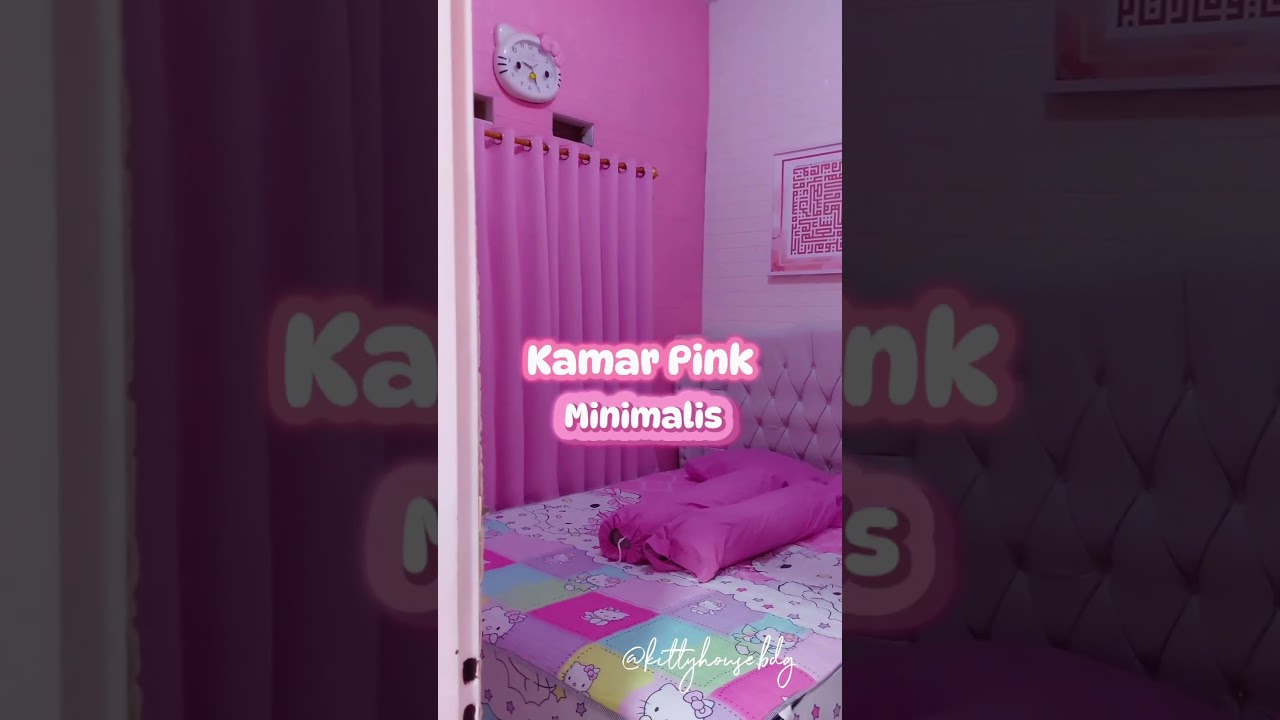 Kamar pink minimalis #hellokitty #pink #kamar #kamarminimalis #fyp
