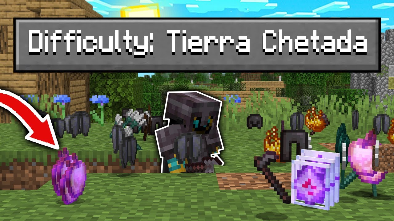Paso Minecraft pero la TIERRA suelta OBJETOS CHETADOS! 😱