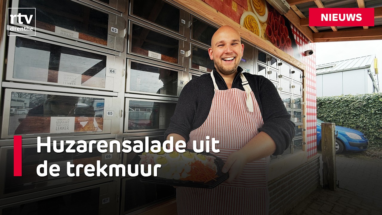 Hier haal je de huzarensalades zo uit de muur | RTV Drenthe