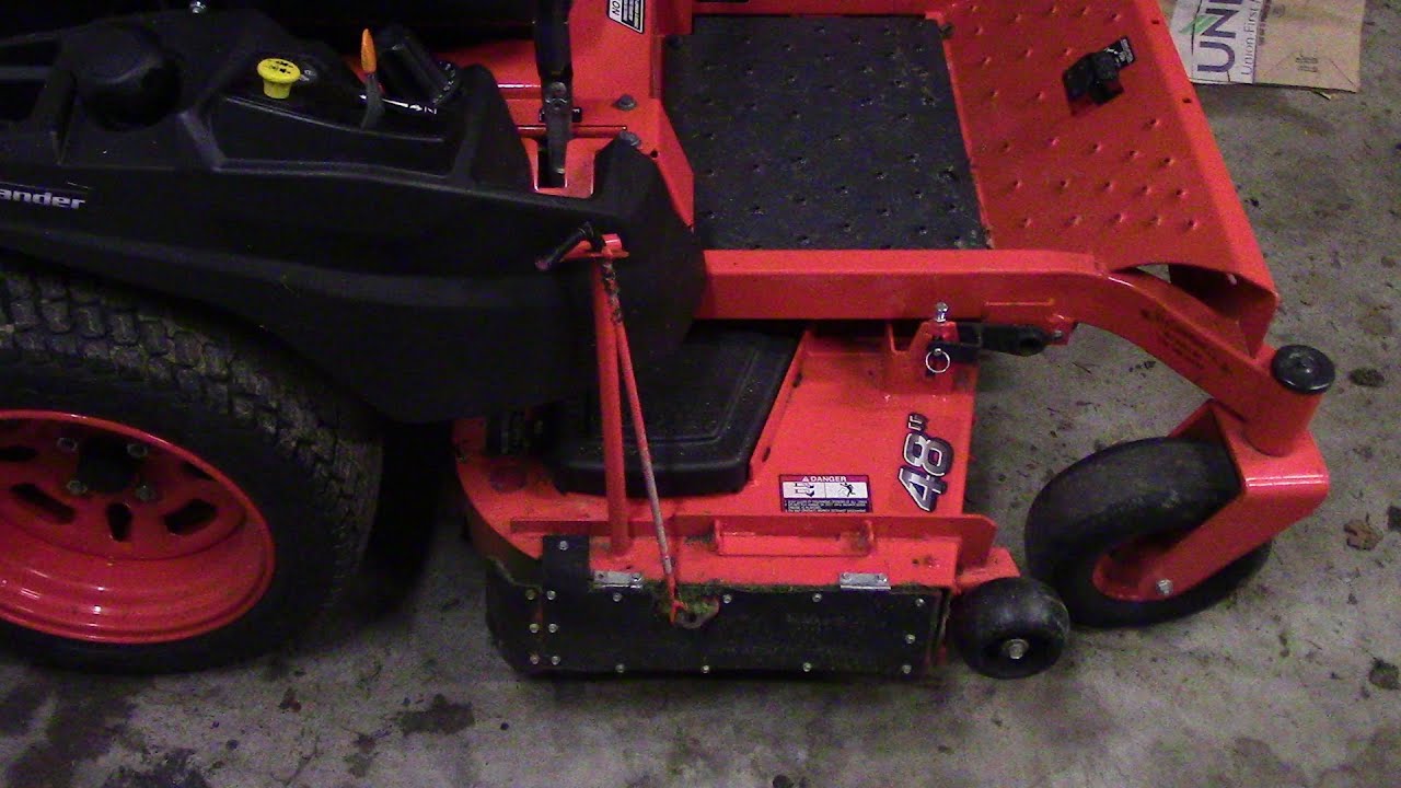 how to make a chute blocker for a zero turn mower