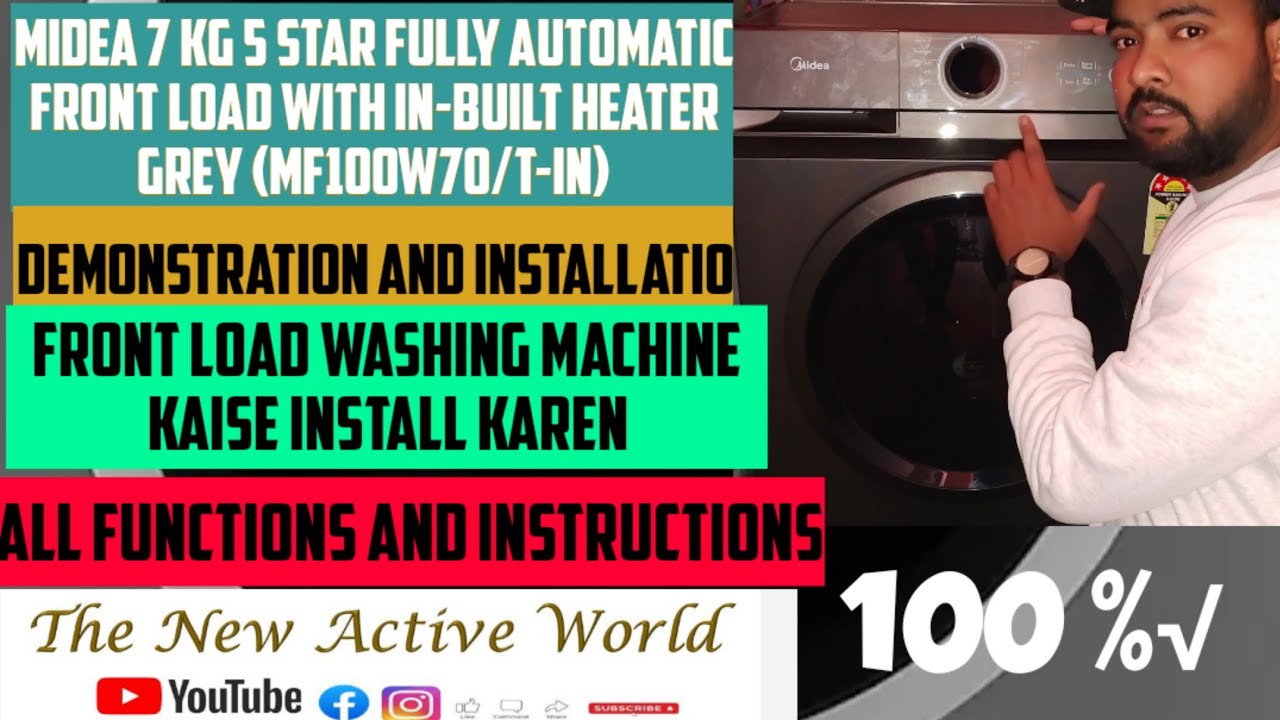 How To use Midea New Fully Automatic Front Load Washing 5*|Grey|Installation and Demonstration