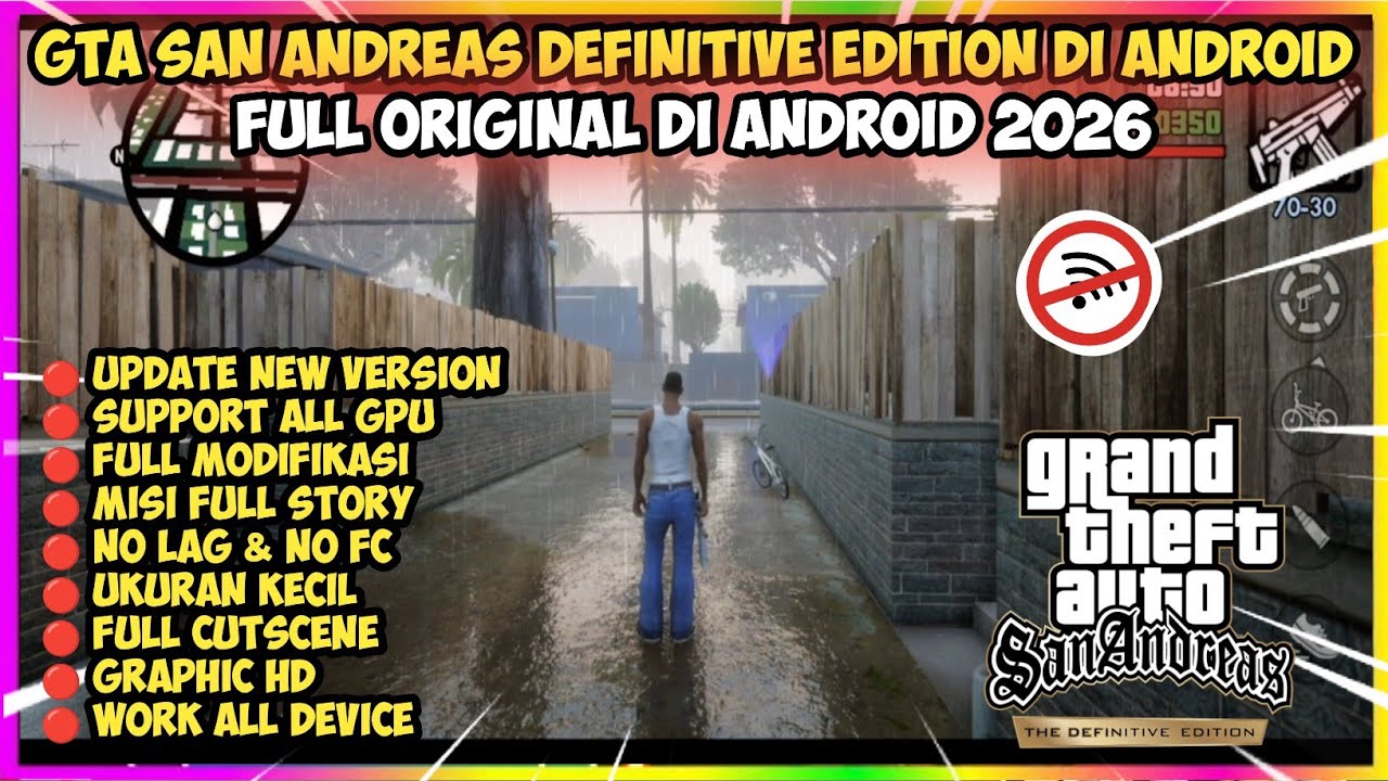 MIRIP PS5! Game Gta San Andreas Definitive Edition Di Android Offline Grafik HD