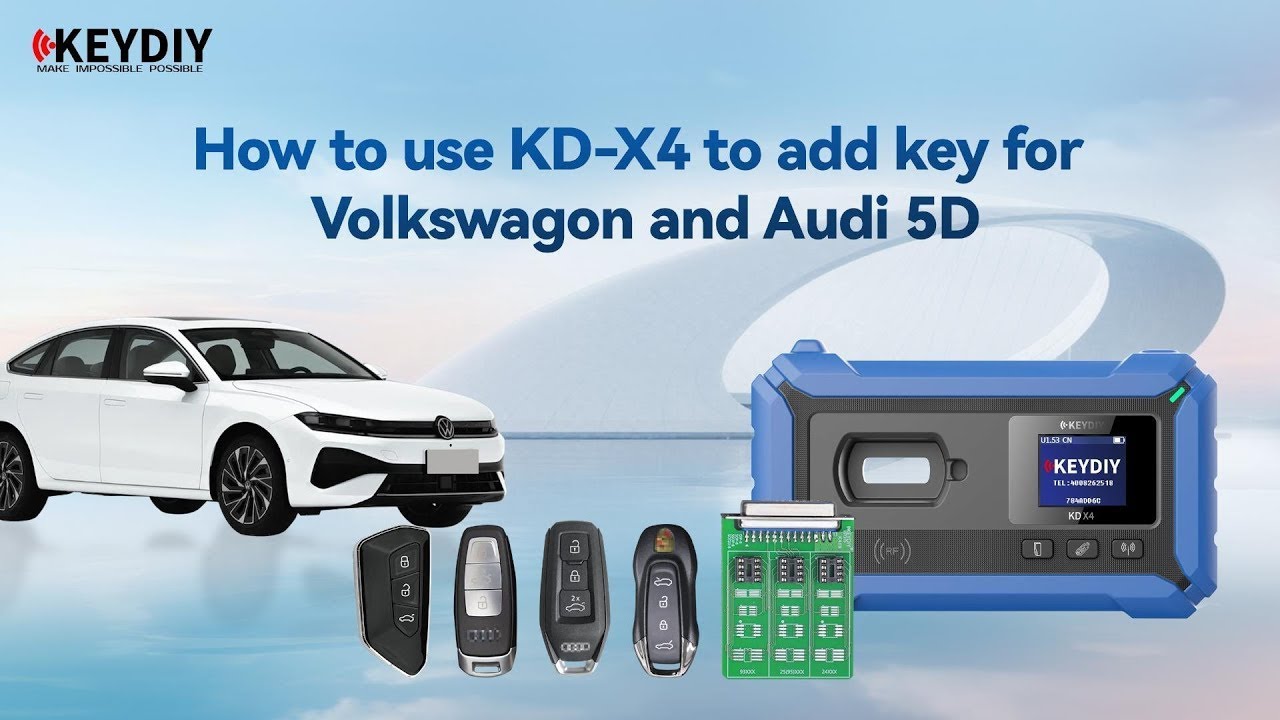 How to Use Keydiy KD-X4 to Add VW Audi 5D Smart Key- OBDII365