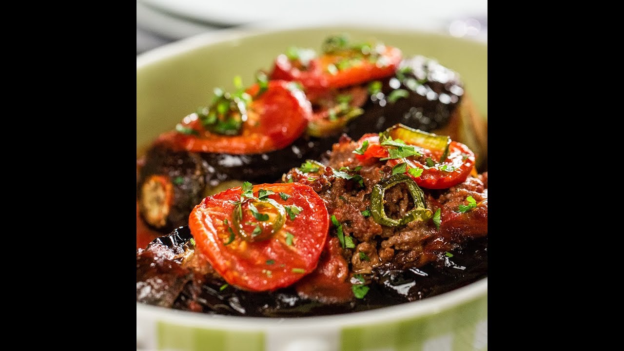 Beef Stuffed Baked Eggplants