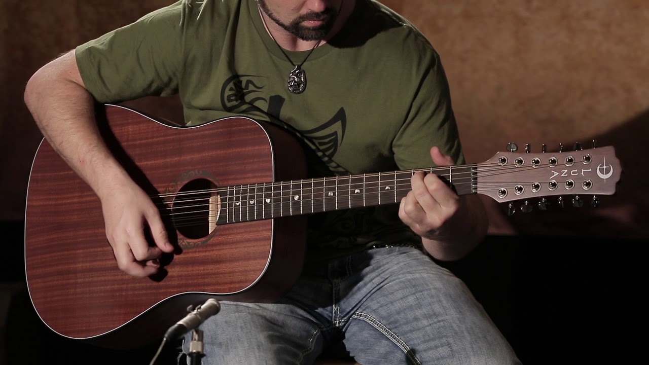 Gypsy Dreadnought 12 String Mahogany by Luna Guitars